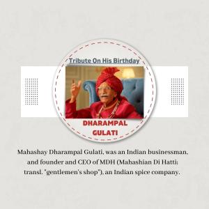 Dharampal Gulati Birthday 